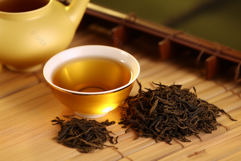 特色茶叶金黄茶水金色茶碗实拍图,高清,摄影图,摄影图片,图片大全,摄影图免费下载